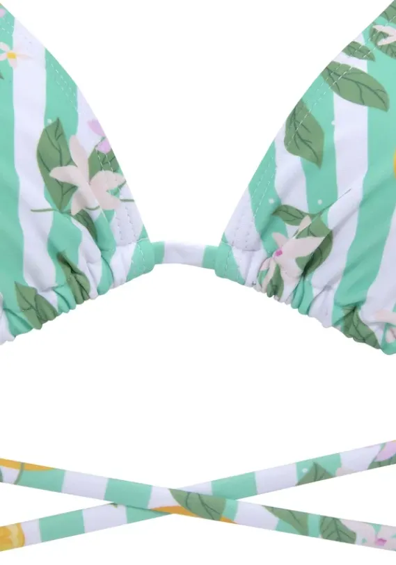 Triangel-Bikinis|Buffalo Triangel-Bikini"Capri" Mint-Orange Bedruckt