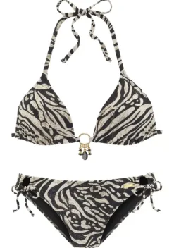 Triangel-Bikinis|Bruno Banani Triangel-Bikini"Esa" Braun-Bedruckt