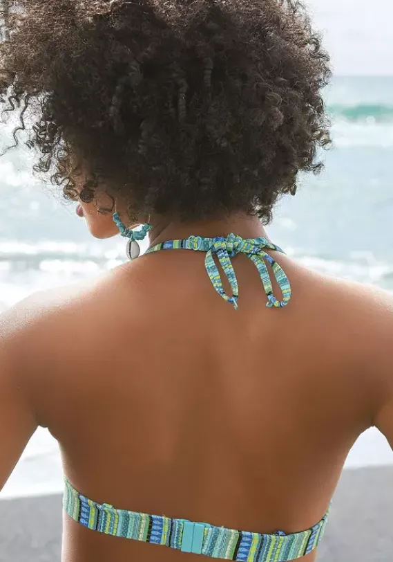 Triangel-Bikinis|LASCANA Triangel-Bikini"Mila" Turkis-Gestreift