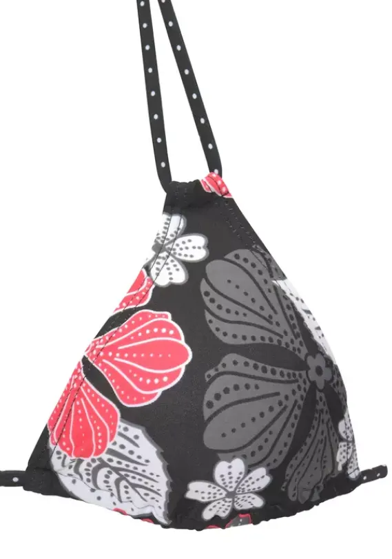Triangel-Bikinis|Buffalo Triangel-Bikini-Top"City" Schwarz-Bedruckt