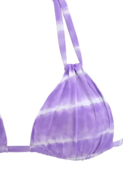 Triangel-Bikinis|s.Oliver Triangel-Bikini-Top"Enja" Lila-Weis