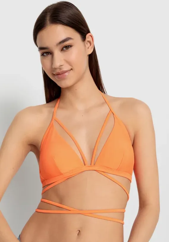 Triangel-Bikinis|LSCN by LASCANA Triangel-Bikini-Top"Gina" Neon Orange