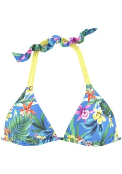 Triangel-Bikinis|Venice Beach Triangel-Bikini-Top"Hanni" Blau-Bedruckt