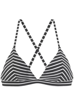 Triangel-Bikinis|s.Oliver Triangel-Bikini-Top"Hill" Schwarz-Weis-Gestreift
