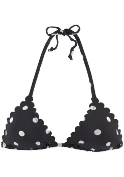 Triangel-Bikinis|LASCANA Triangel-Bikini-Top"Jada" Schwarz-Weis
