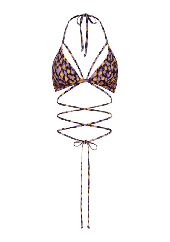 Triangel-Bikinis|LSCN by LASCANA Triangel-Bikini-Top"Lavista" Schwarz Bedruckt