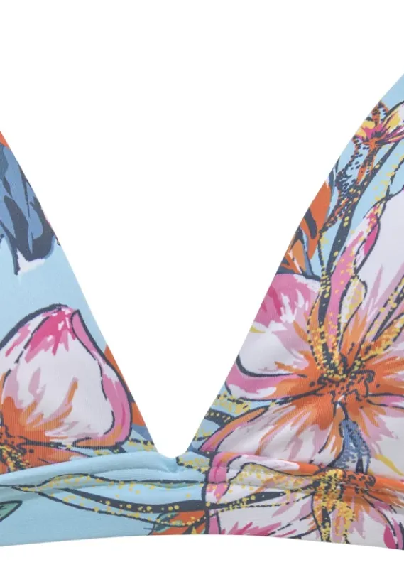 Triangel-Bikinis|LASCANA Triangel-Bikini-Top"Malia" Hellblau-Bedruckt