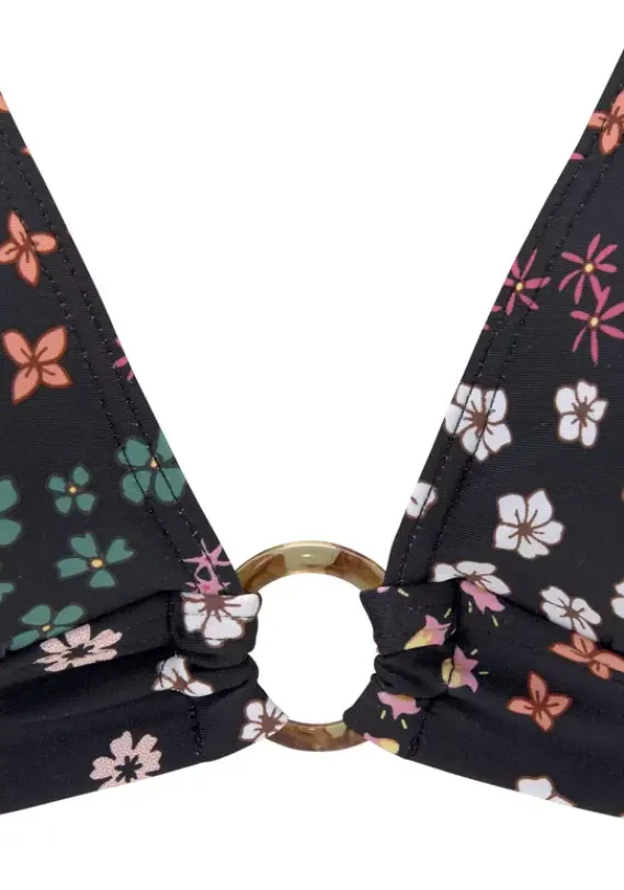 Triangel-Bikinis|s.Oliver Triangel-Bikini-Top"Milly" Schwarz-Bedruckt