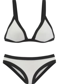 Triangel-Bikinis|Venice Beach Triangel-Bikini"Versa" Weis-Schwarz
