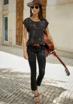 Damenshirts|LASCANA T-Shirt Schwarz