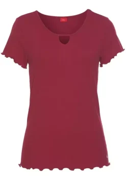 Damenshirts|s.Oliver T-Shirt Weinrot