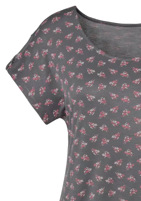 Damenshirts|LASCANA T-Shirt Dunkelgrau