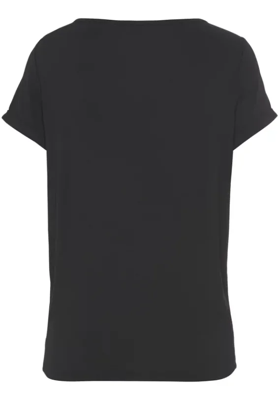 Damenshirts|LASCANA T-Shirt Schwarz