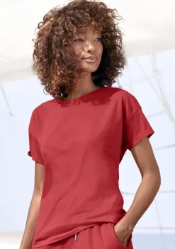 H.I.S Homewear-Oberteile<T-Shirt"Mit Armelaufschlag"