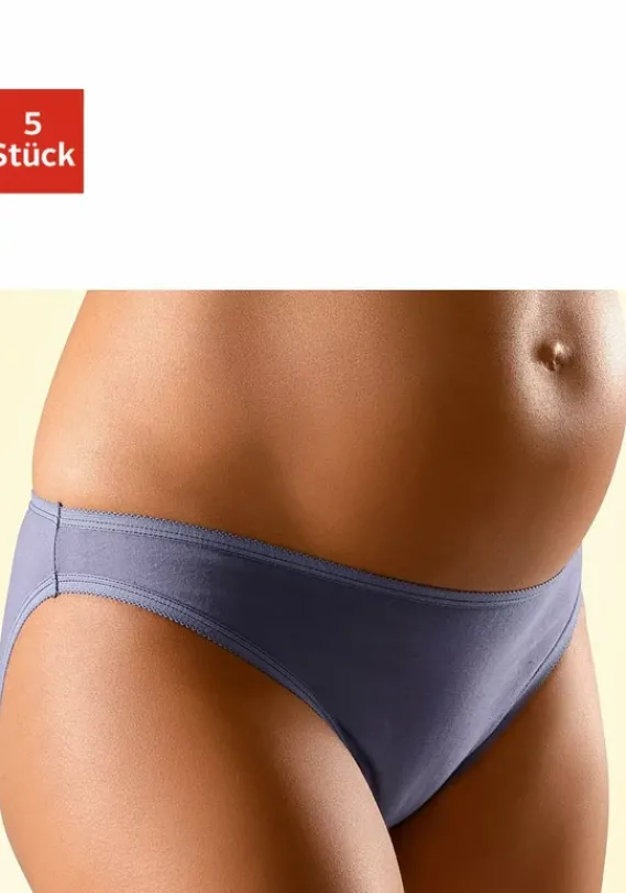 Slips|petite fleur Umstandsslip 2Xblau+2Xweis+1Xschwarz