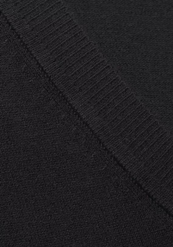 Pullover|Vivance V-Ausschnitt-Pullover Schwarz