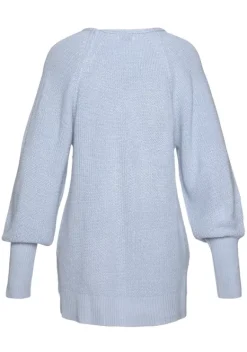 Pullover|LASCANA V-Ausschnitt-Pullover Bleu