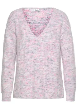 Pullover|Buffalo V-Ausschnitt-Pullover Multicolor