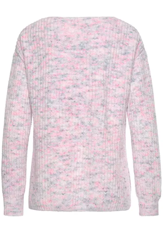 Pullover|Buffalo V-Ausschnitt-Pullover Multicolor