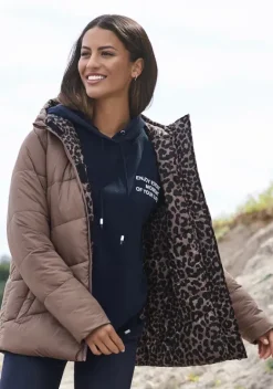 Jacken & Mantel|Bench. Wendejacke Leo-Gemustert-Camelfarben