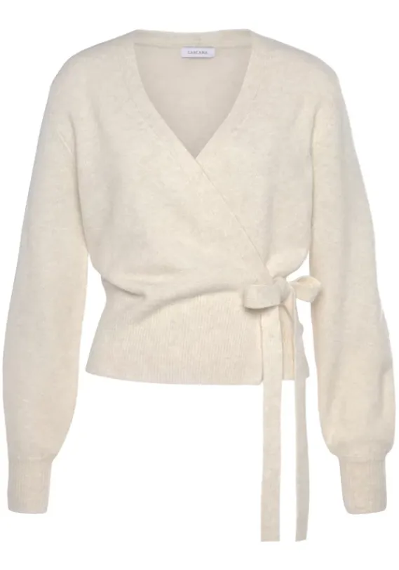 LASCANA Jacken & Mantel<Wickelstrickjacke"-Strickjacke Mit Bindeband"